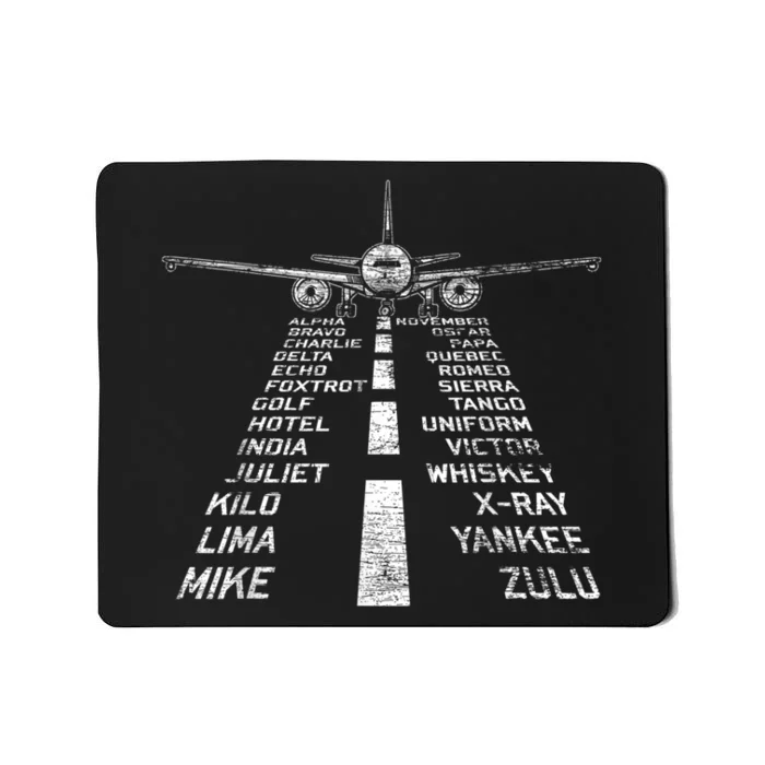 Retro Distressed Aviation Plane Pilot Mousepad