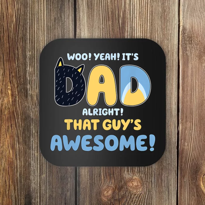 Retro Dad Alright That Guys Awesome Fathers Day Coaster