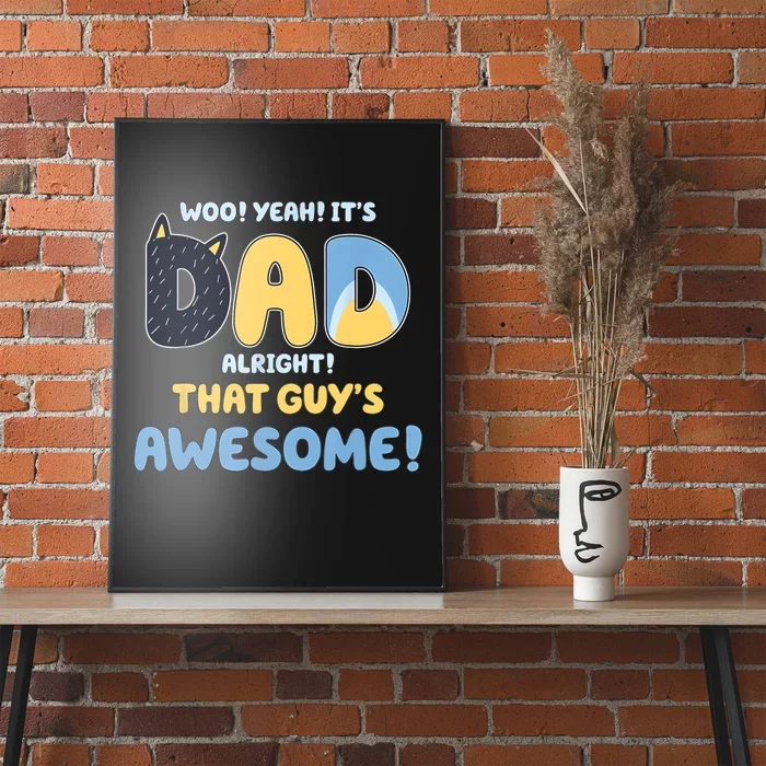 Retro Dad Alright That Guys Awesome Fathers Day Poster