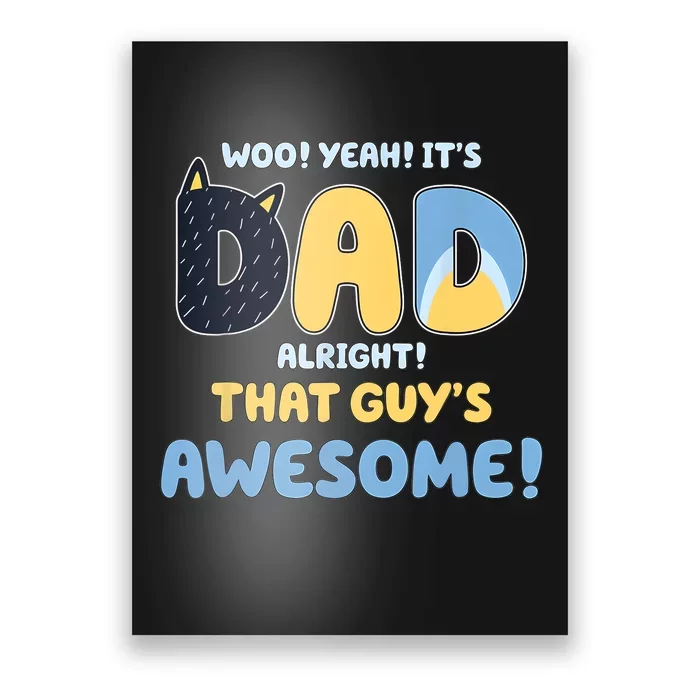 Retro Dad Alright That Guys Awesome Fathers Day Poster