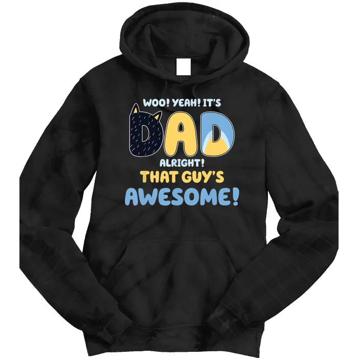 Retro Dad Alright That Guys Awesome Fathers Day Tie Dye Hoodie