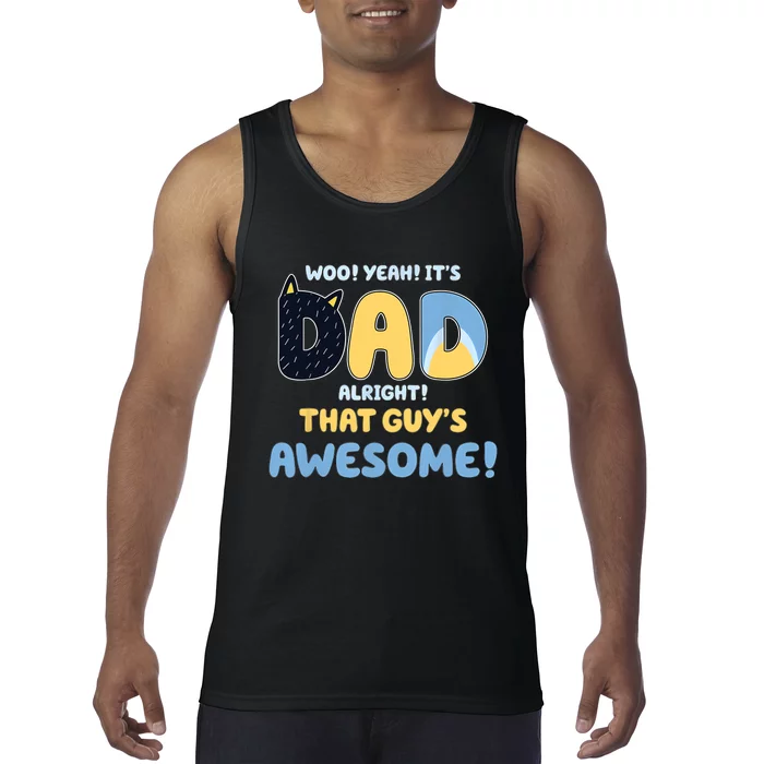 Retro Dad Alright That Guys Awesome Fathers Day Tank Top