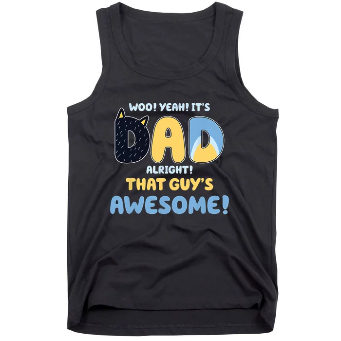 Retro Dad Alright That Guys Awesome Fathers Day Tank Top