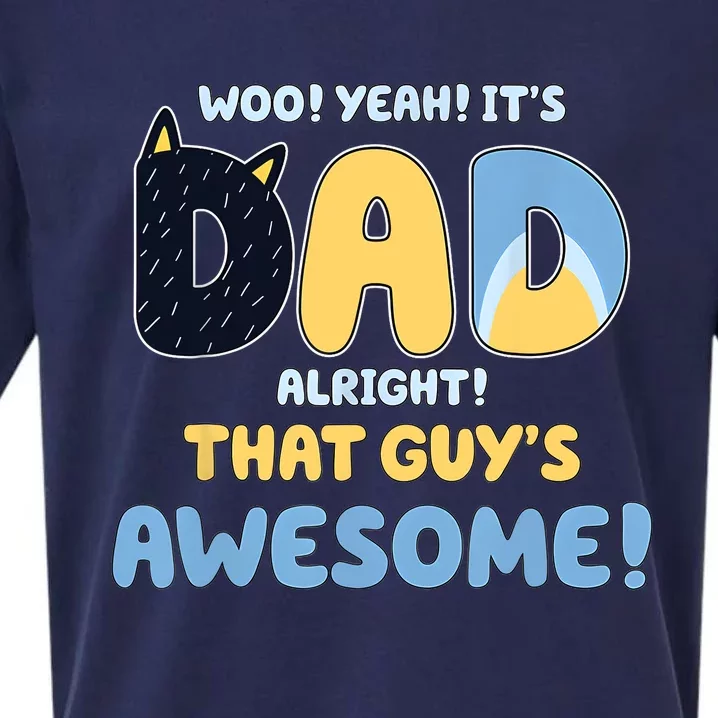 Retro Dad Alright That Guys Awesome Fathers Day Sueded Cloud Jersey T-Shirt