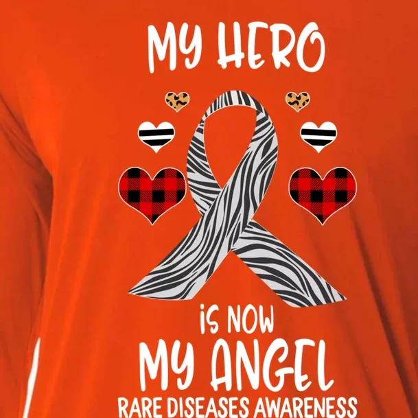 Rare Diseases Awareness Remembrance Hero Is Now My Angel Gift Cooling Performance Long Sleeve Crew