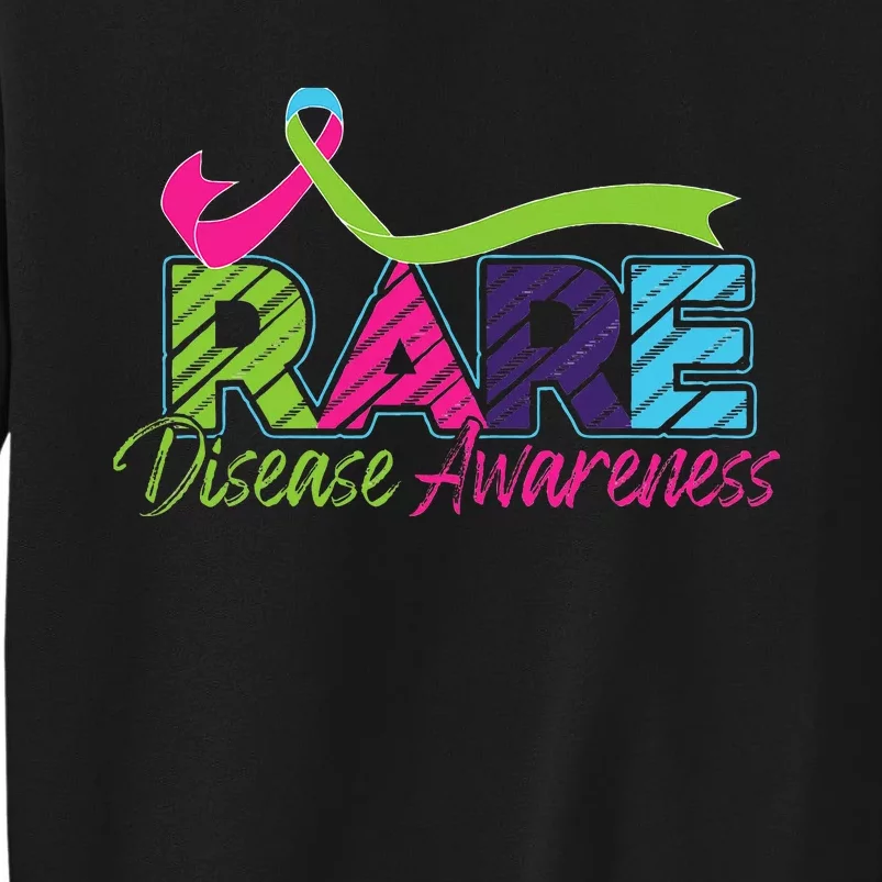 Rare Disease Awareness Rare Disease Day Warriors 2024 Tall Sweatshirt