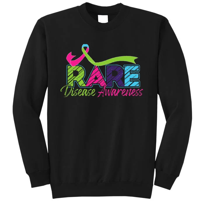 Rare Disease Awareness Rare Disease Day Warriors 2024 Tall Sweatshirt