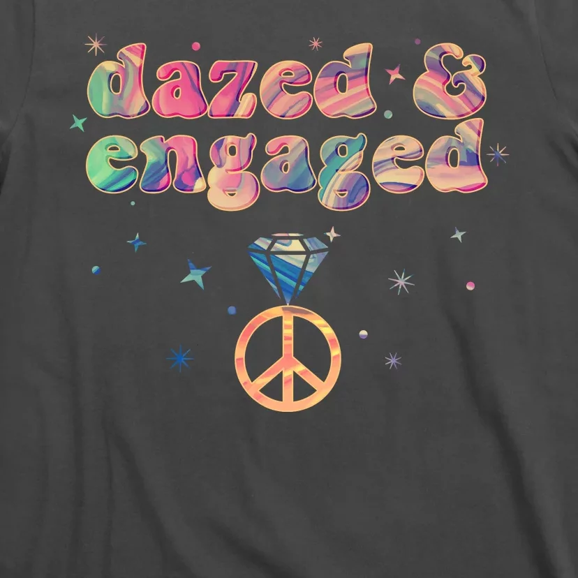 Retro Dazed And Engaged New Bride Wife T-Shirt