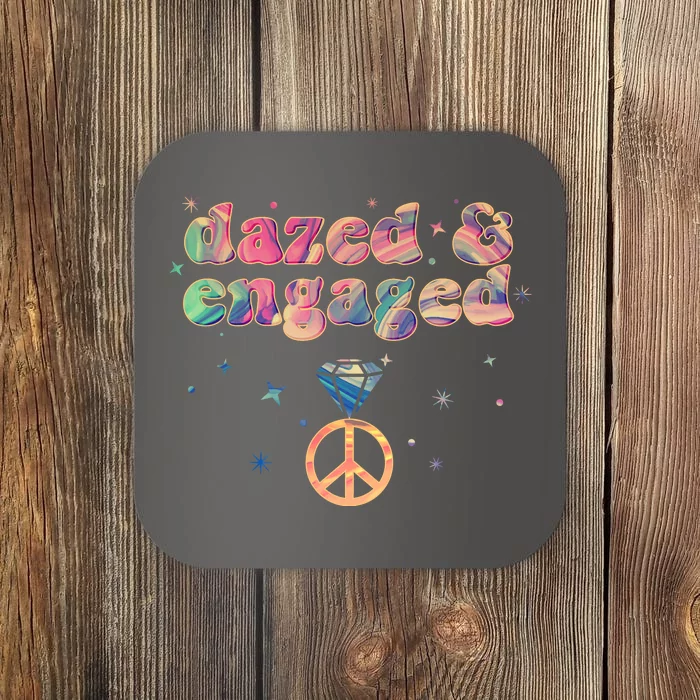 Retro Dazed And Engaged New Bride Wife Coaster