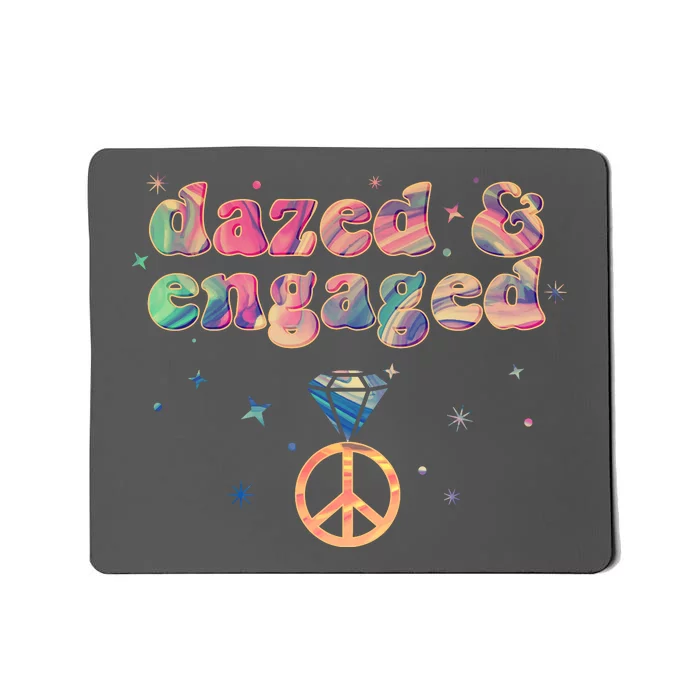 Retro Dazed And Engaged New Bride Wife Mousepad