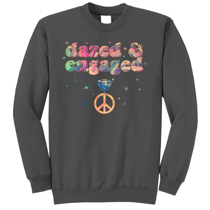 Retro Dazed And Engaged New Bride Wife Tall Sweatshirt