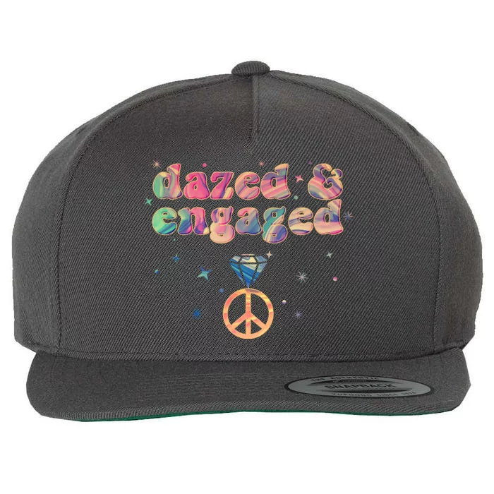 Retro Dazed And Engaged New Bride Wife Wool Snapback Cap