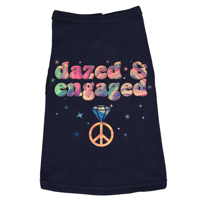 Retro Dazed And Engaged New Bride Wife Doggie Tank