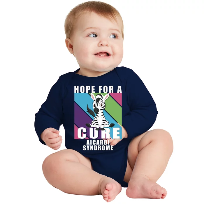 Rare Disease Awareness Day Hope Cure Aicardi Syndrome Funny Gift Baby Long Sleeve Bodysuit