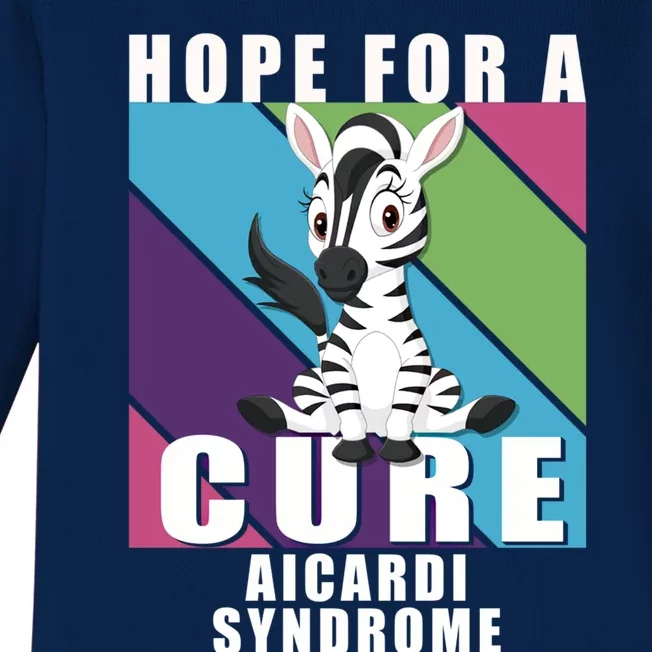 Rare Disease Awareness Day Hope Cure Aicardi Syndrome Funny Gift Baby Long Sleeve Bodysuit