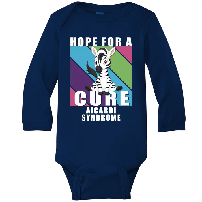 Rare Disease Awareness Day Hope Cure Aicardi Syndrome Funny Gift Baby Long Sleeve Bodysuit