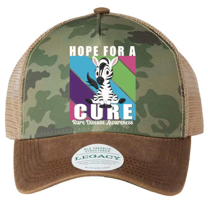 Rare Disease Awareness Day Hope Cure Support Zebra Funny Gift Legacy Tie Dye Trucker Hat