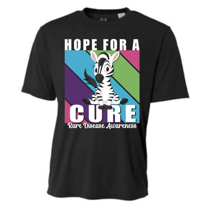 Rare Disease Awareness Day Hope Cure Support Zebra Funny Gift Cooling Performance Crew T-Shirt