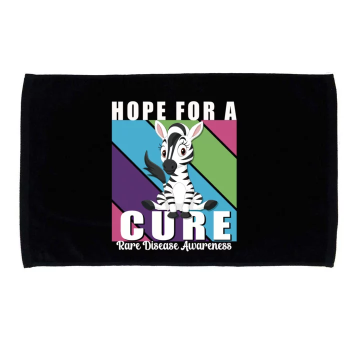 Rare Disease Awareness Day Hope Cure Support Zebra Funny Gift Microfiber Hand Towel