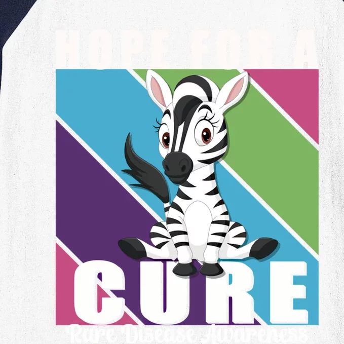 Rare Disease Awareness Day Hope Cure Support Zebra Funny Gift Baseball Sleeve Shirt