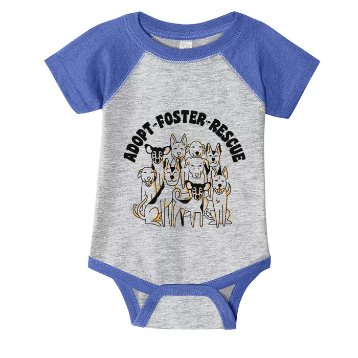 Rescue Dogs Adopt Foster Rescue Dogs Dog Dad Dog Mom Great Gift Infant Baby Jersey Bodysuit