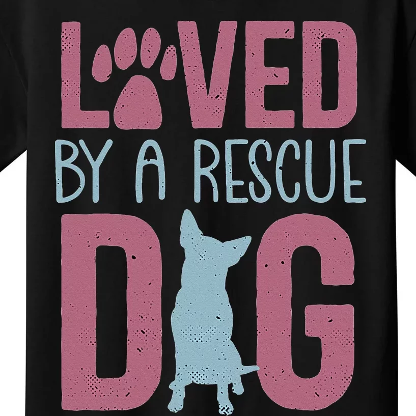 Rescue Dog Animal Adoption Rescue Dog Foster Lover Kids T-Shirt