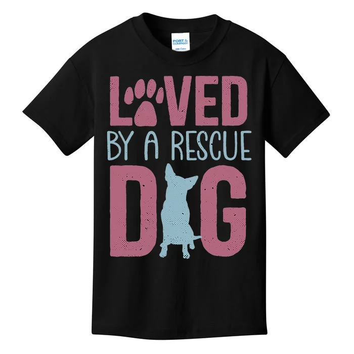 Rescue Dog Animal Adoption Rescue Dog Foster Lover Kids T-Shirt