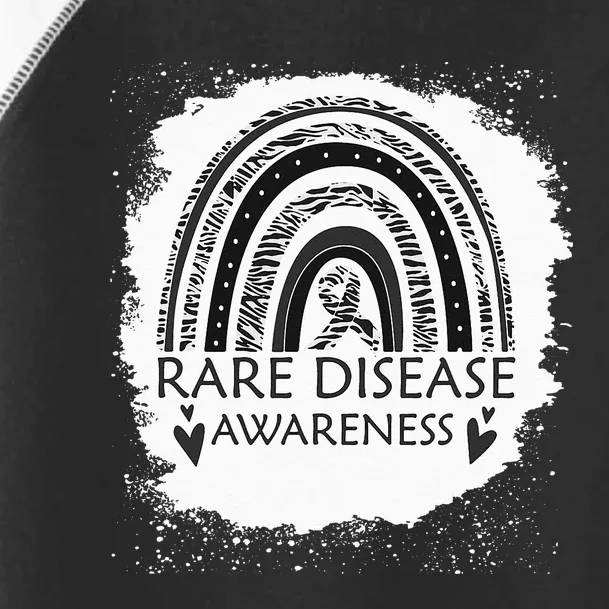 Rare Disease Awareness Bleached Rainbow Zebra Ribbon Toddler Fine Jersey T-Shirt