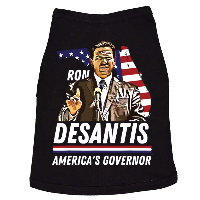 Ron Desantis Americas Governor Florida US Flag Doggie Tank