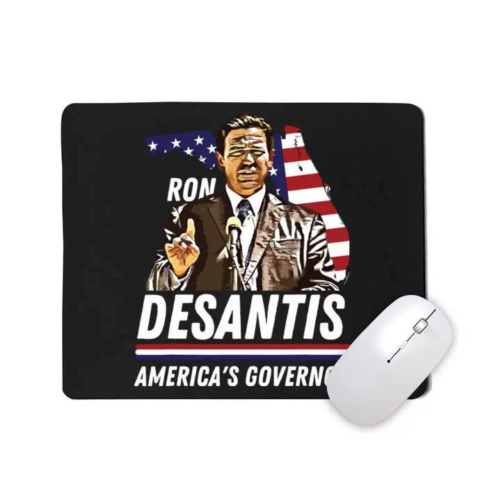 Ron Desantis Americas Governor Florida US Flag Mousepad