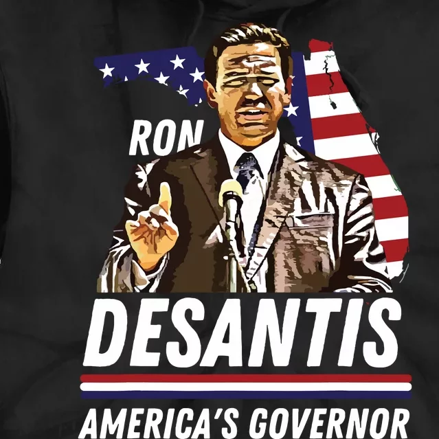 Ron Desantis Americas Governor Florida US Flag Tie Dye Hoodie