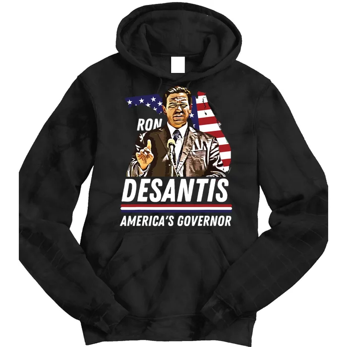 Ron Desantis Americas Governor Florida US Flag Tie Dye Hoodie