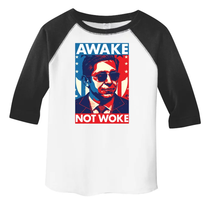 Ron DeSantis Awake Not Woke Florida Governor Toddler Fine Jersey T-Shirt