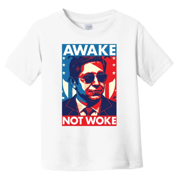 Ron DeSantis Awake Not Woke Florida Governor Toddler T-Shirt