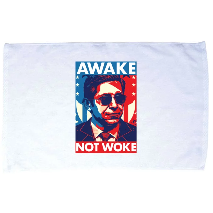 Ron DeSantis Awake Not Woke Florida Governor Microfiber Hand Towel