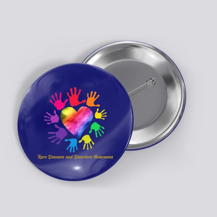 Rare Diseases And Disorders Awareness Hands Gift Cute Gift Button