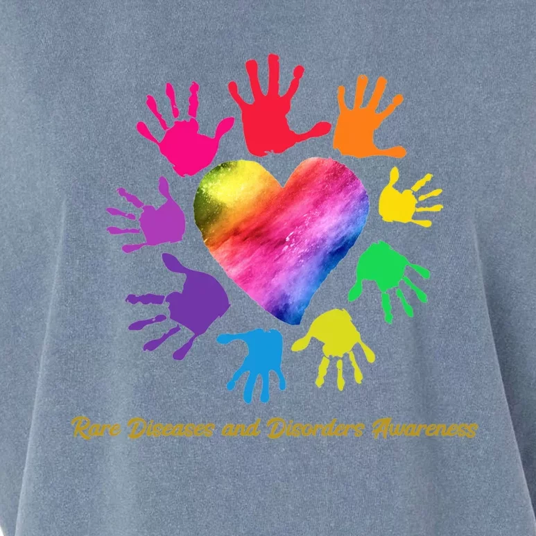 Rare Diseases And Disorders Awareness Hands Gift Cute Gift Garment-Dyed Women's Muscle Tee