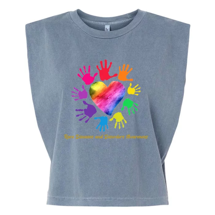 Rare Diseases And Disorders Awareness Hands Gift Cute Gift Garment-Dyed Women's Muscle Tee