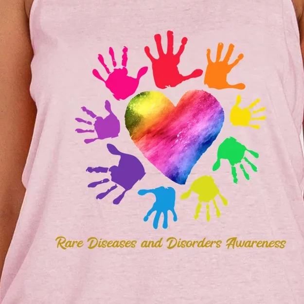 Rare Diseases And Disorders Awareness Hands Gift Cute Gift Women's Knotted Racerback Tank