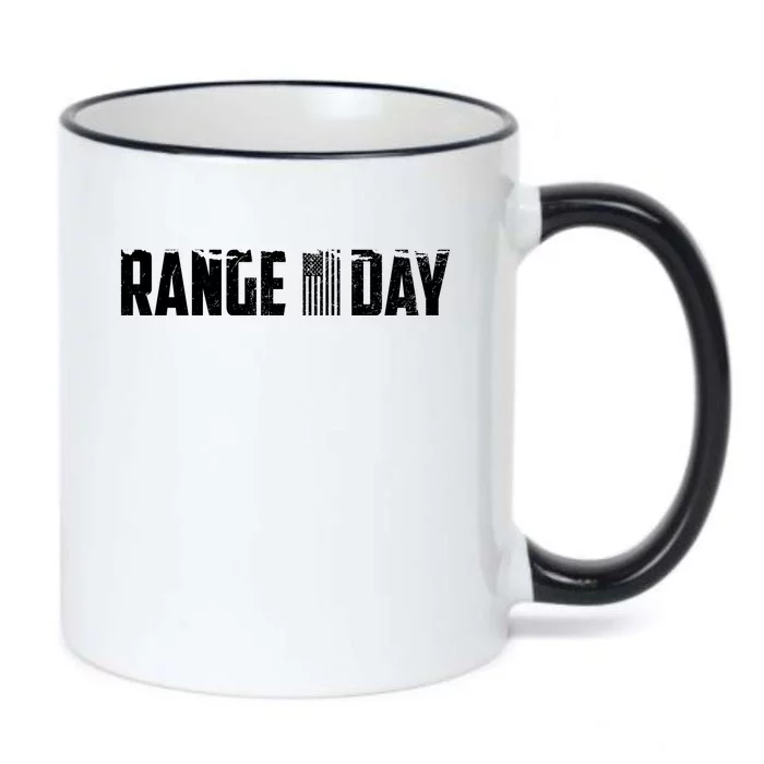 Range Day American Flag Black Color Changing Mug