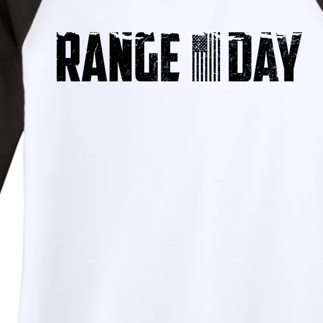 Range Day American Flag Women's Tri-Blend 3/4-Sleeve Raglan Shirt