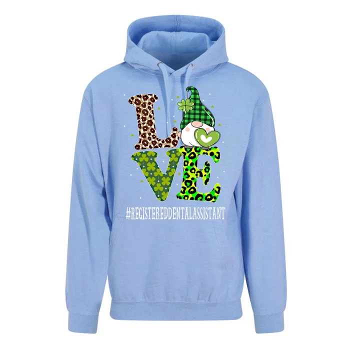 Registered Dental Assistant Love St Patricks Day Gnome Gift Unisex Surf Hoodie