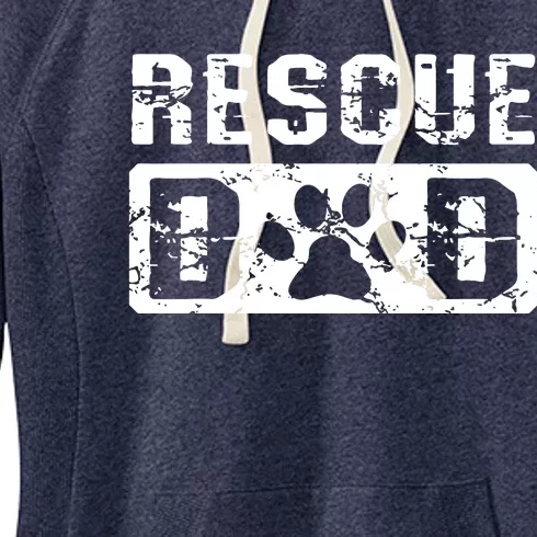 Rescue Dad Animal Activist Dog Lover Pet Owner Rescuer Dad Women's Fleece Hoodie