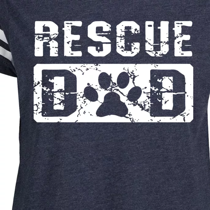 Rescue Dad Animal Activist Dog Lover Pet Owner Rescuer Dad Enza Ladies Jersey Football T-Shirt