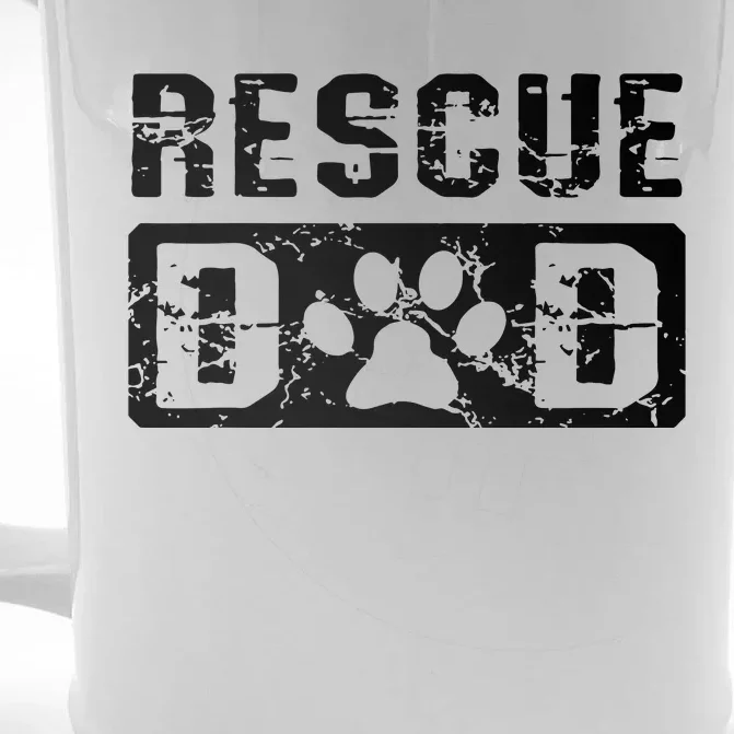 Rescue Dad Animal Activist Dog Lover Pet Owner Rescuer Dad Front & Back Beer Stein