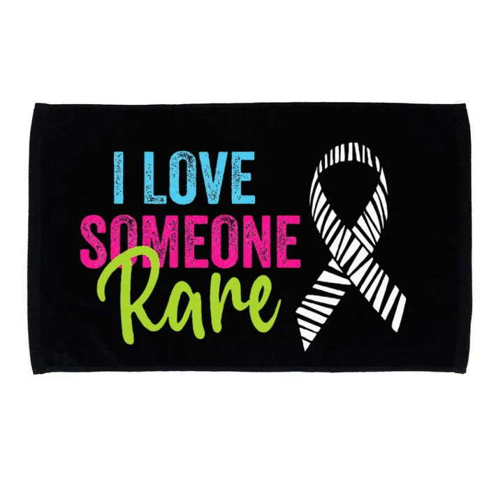 Rare Disease Awareness Zebra Ribbon I Love Someone Rare Microfiber Hand Towel