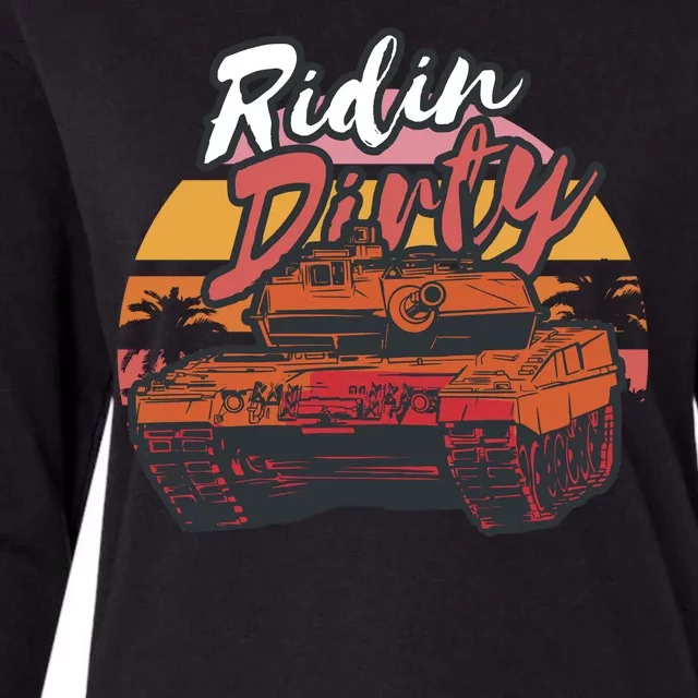 Ridin Dirty Army Womens Cotton Relaxed Long Sleeve T-Shirt