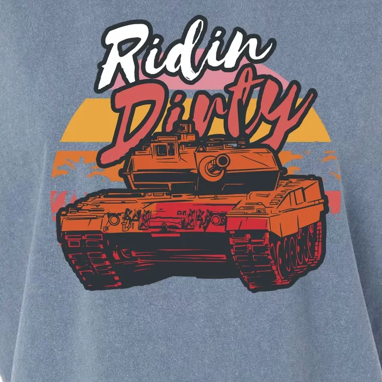 Ridin Dirty Army Garment-Dyed Women's Muscle Tee