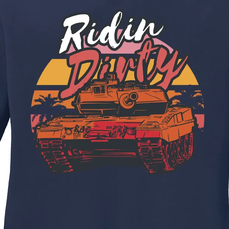 Ridin Dirty Army Ladies Long Sleeve Shirt