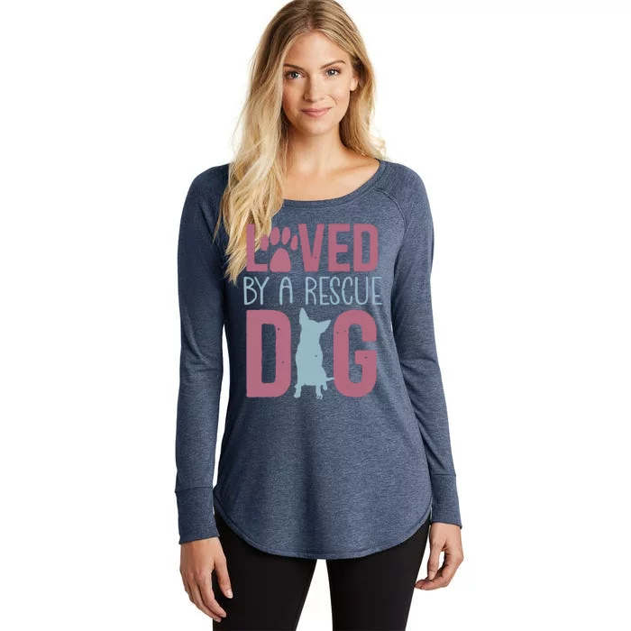 Rescue Dog Animal Adoption Rescue Dog Foster Lover Women's Perfect Tri Tunic Long Sleeve Shirt